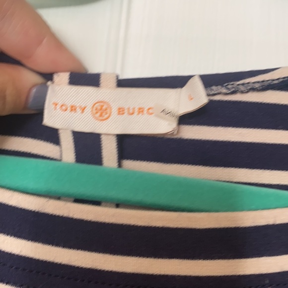 Tory Burch Callen Striped Belted Dress Large Authentic - Picture 5 of 6